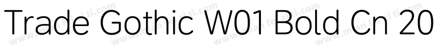 Trade Gothic W01 Bold Cn 20字体转换